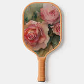  roze rozen pickleball paddle (Achterkant)
