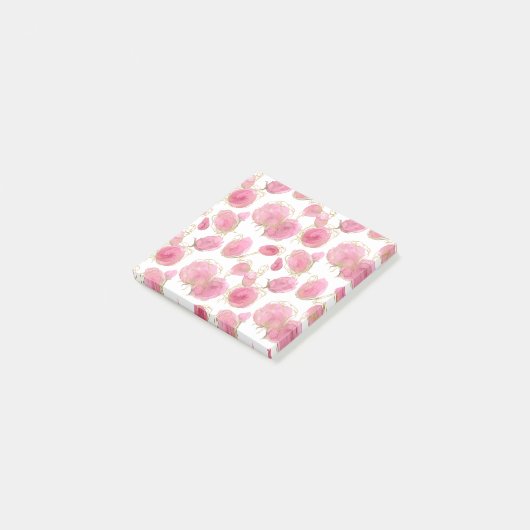 Roze rozen post-it® notes (Schuin)