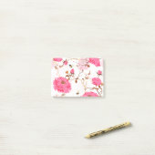 Roze rozen post-it® notes (Op bureau)