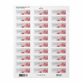 Roze rozen - Retouradreslabels (30/vel) Etiket (Full Sheet)