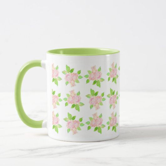  roze rozen Ringer Mok (Links)