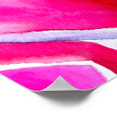 Roze rozen Romantische waterverf kunst Poster (Hoek)