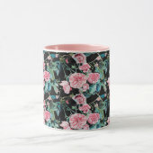 Roze Rozen Roos Waterverf florale Mok (Midden)