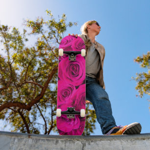 Roze rozen, roze bloemen skateboard