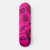 Roze rozen, roze bloemen skateboard (Voorkant)