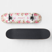Roze Rozen & Roze Vlinders Skateboard (Horizontaal)