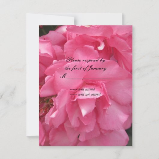  roze rozen RSVP Reply Kaart (Voorkant)