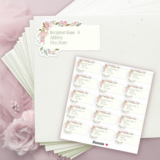 Roze Rozen Sage Groen Vrijgezellenfeest Mailing La Sticker