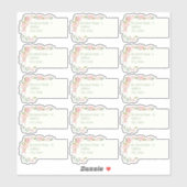 Roze Rozen Sage Groen Vrijgezellenfeest Mailing La Sticker (Vel)