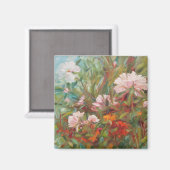 Roze rozen schilderij Magneet (Voorkant / Achterkant)