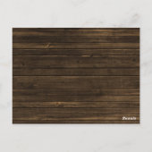 Roze Rozen Schuur Hout Trouwtafel Nummer Briefkaart (Achterkant)