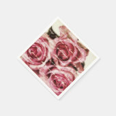 roze rozen servet (Hoek)