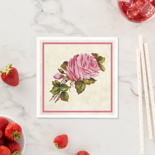 roze rozen servetten (Insitu)