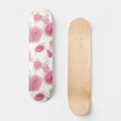 Roze rozen skateboard (Voorkant)