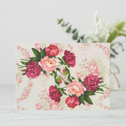 Roze rozen slaan de datum op save the date (Staand voorkant)