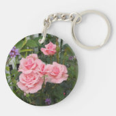 Roze Rozen Sleutelhanger (Achterkant)