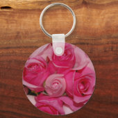 Roze Rozen - Sleutelhanger (Voorkant)