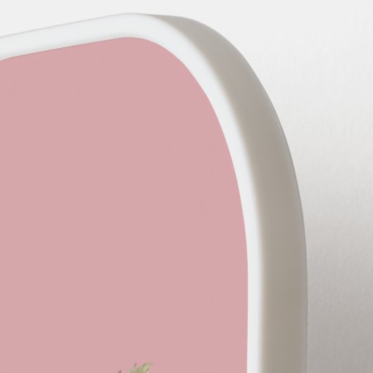 roze rozen, speciaal gepersonaliseerd pickleball paddle (Links Detail)