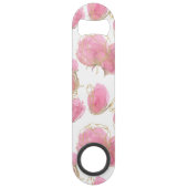 Roze rozen speed flessenopener (Achterkant)