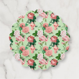 Roze Rozen stijl Bedankjes Labels