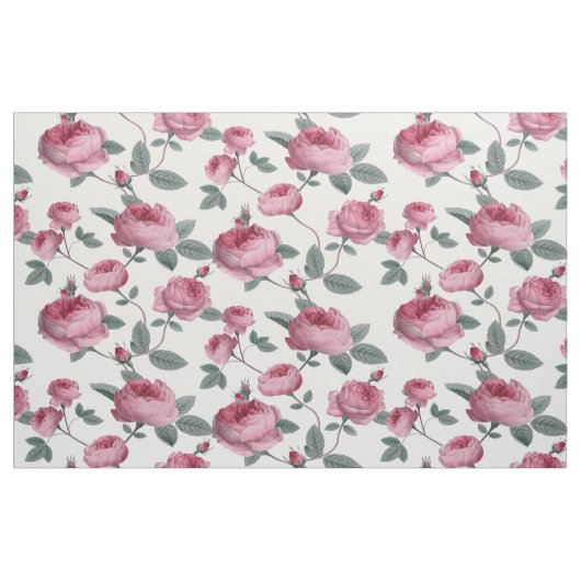 Roze rozen stof (Fat Quarter)