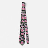 Roze Rozen Stropdas (Voorkant)
