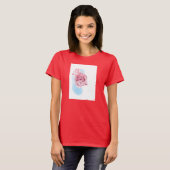 Roze rozen t-shirt (Voorkant volledig)