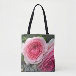 Roze rozen tas