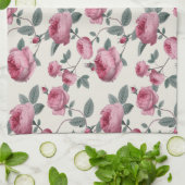 Roze rozen theedoek (Gevouwen)