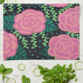 Roze Rozen Theedoek (Gevouwen)