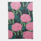 Roze Rozen Theedoek (Verticaal)