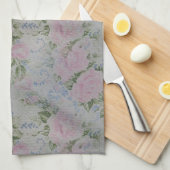 Roze Rozen  Theedoek (Quarter Fold)