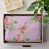 Roze  rozen tissuepapier (Geschenk)