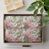   roze rozen tissuepapier (Geschenk)