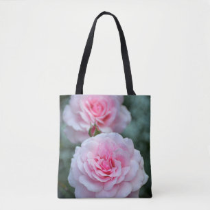 Roze rozen tote bag
