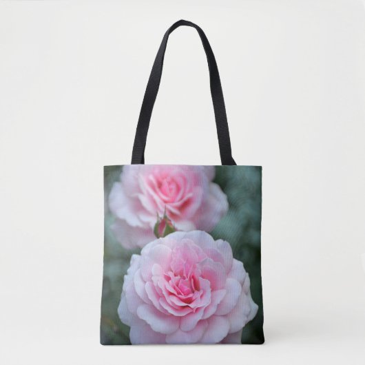 Roze rozen tote bag (Voorkant)