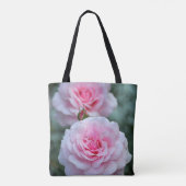 Roze rozen tote bag (Achterkant)