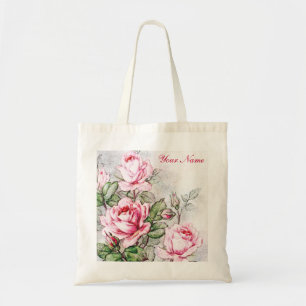 roze rozen tote bag