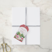 Roze Rozen Trouwcadeau Gift Tag Cadeaulabel (Met Touw)