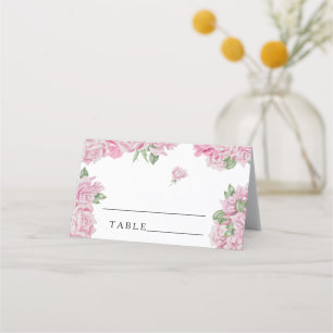 Roze rozen - trouwplaats kaarten