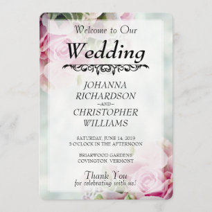 Roze Rozen Trouwprogramma Programma