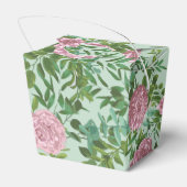 Roze Rozen Tuin Lente Huwelijk Bedankdoosjes (Achterkant)