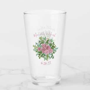 Roze Rozen Tuin Lente Huwelijk Glas