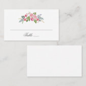 Roze rozen. Tuinbloemen. Bloemen bruiloft chic Plaatskaartje (Voorkant / Achterkant)