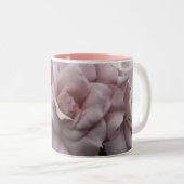 Roze rozen tweekleurige koffiemok (Voorkant rechts)