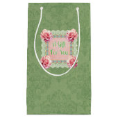  Roze Rozen Vervaagd Damask Gepersonaliseerd Klein Cadeauzakje (Voorkant)