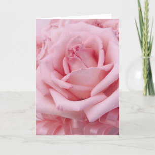Roze rozen VI Feestdagen Kaart