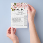 Roze rozen vlam boven of onder vlieger flyer (Hand)