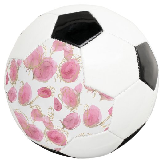 Roze rozen voetbal (Drie kwart)