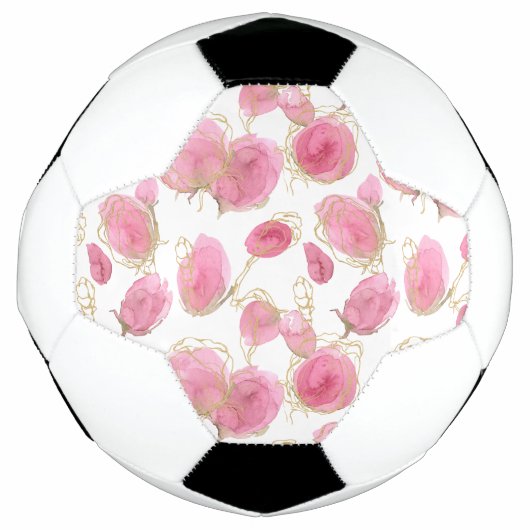 Roze rozen voetbal (Voorkant)